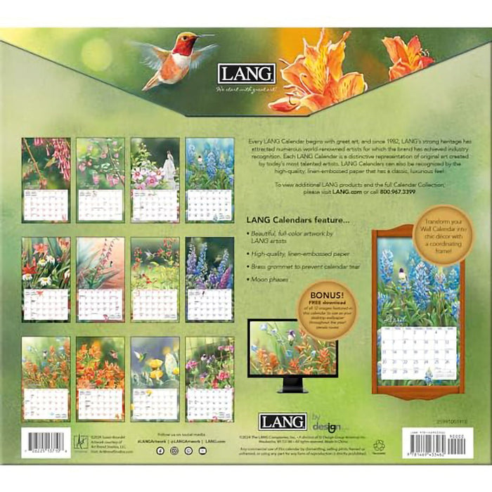 Lang : Hummingbirds by Susan Bourdet 2025 Wall Calendar - Lang : Hummingbirds by Susan Bourdet 2025 Wall Calendar