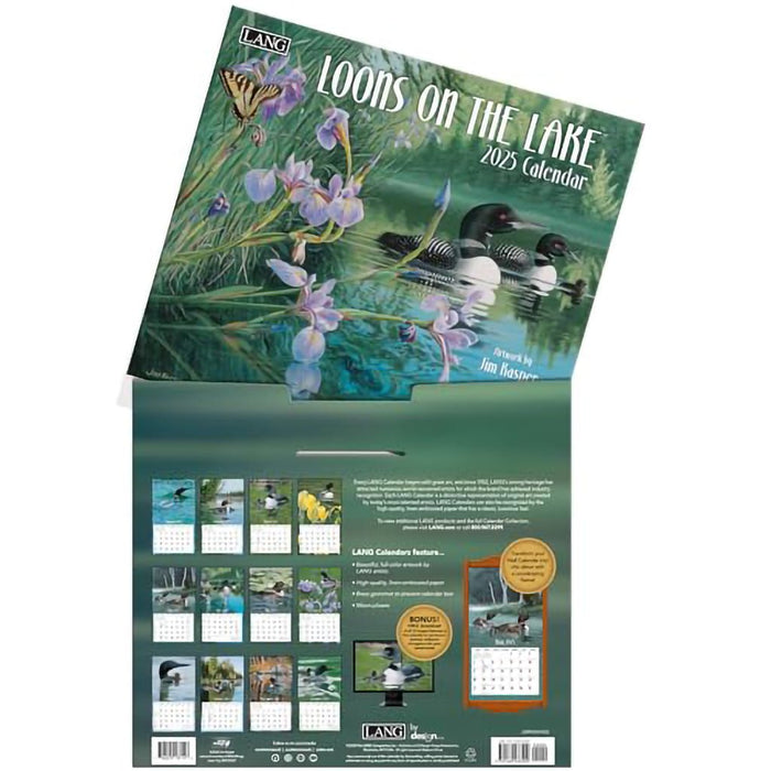 Lang : Loons on the Lake by Jim Kasper 2025 Wall Calendar - Lang : Loons on the Lake by Jim Kasper 2025 Wall Calendar