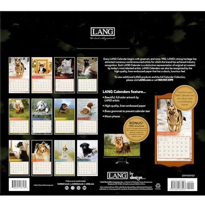 Lang : Love of Dogs by John Silver 2025 Wall Calendar - Lang : Love of Dogs by John Silver 2025 Wall Calendar