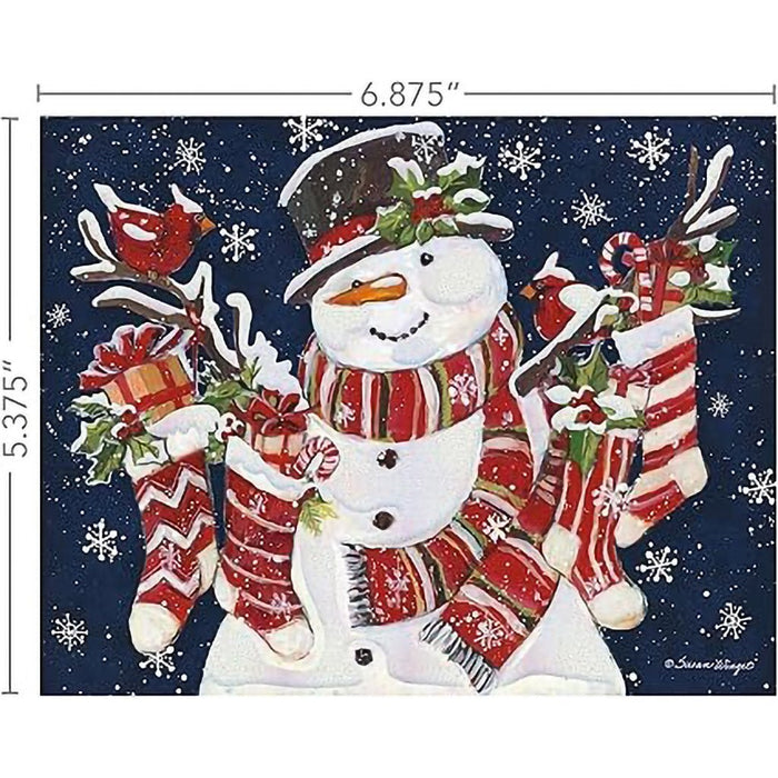 Lang : Snowman & Stockings Boxed Christmas Cards (18 pack) - Lang : Snowman & Stockings Boxed Christmas Cards (18 pack)