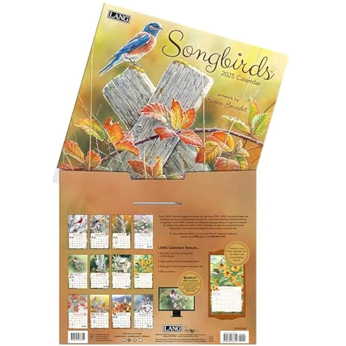 Lang : Songbirds by Susan Bourdet 2025 Wall Calendar - Lang : Songbirds by Susan Bourdet 2025 Wall Calendar