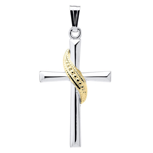 LeStage® Cape Cod : Adult Sterling Silver Two Tone Sash Cross - LeStage® Cape Cod : Adult Sterling Silver Two Tone Sash Cross