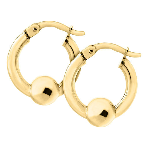 LeStage® Cape Cod : Gold Bead 15mm Hoop Earrings - LeStage® Cape Cod : Gold Bead 15mm Hoop Earrings