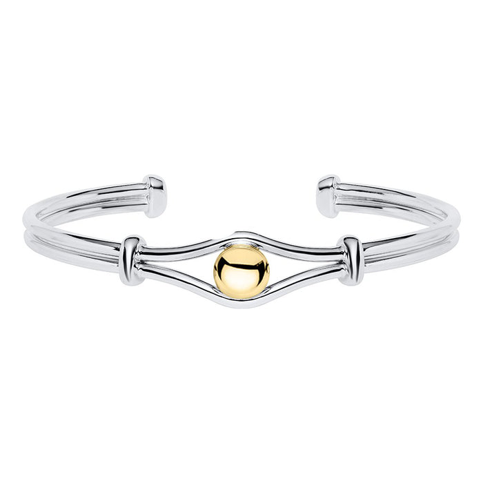 Cape Cod : Gold Ball Cuff  - Two Tone