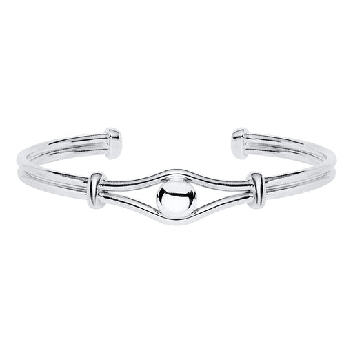 Silver bracelet on a white background