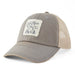 Life Is Good : Fish More Stress Less Bass Old Favorite Mesh Back Cap in Slate Gray - Life Is Good : Fish More Stress Less Bass Old Favorite Mesh Back Cap in Slate Gray