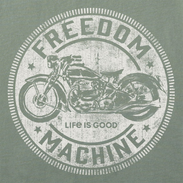 Life Is Good : Men's Freedom Machine Motorcycle Crusher in Moss Green - Life Is Good : Men's Freedom Machine Motorcycle Crusher in Moss Green