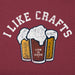 Life Is Good : Men's I like Crafts - Long Sleeve Crusher Tee in Cranberry Red - Life Is Good : Men's I like Crafts - Long Sleeve Crusher Tee in Cranberry Red