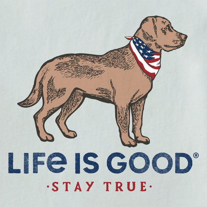 Life Is Good : Men's Stay True Dog Long Sleeve Crusher Tee in Fog Gray - Life Is Good : Men's Stay True Dog Long Sleeve Crusher Tee in Fog Gray