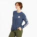 Life Is Good : Women's Botanical Garden LIG - Long Sleeve Crusher T-Shirt in Darkest Blue - Life Is Good : Women's Botanical Garden LIG - Long Sleeve Crusher T-Shirt in Darkest Blue