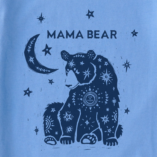 Life Is Good : Women's Celestial Mama Bear Crusher Tee in Cornflower Blue - Life Is Good : Women's Celestial Mama Bear Crusher Tee in Cornflower Blue
