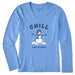 Life Is Good : Women's Chill Snowman Long Sleeve Crusher Vee - Life Is Good : Women's Chill Snowman Long Sleeve Crusher Vee