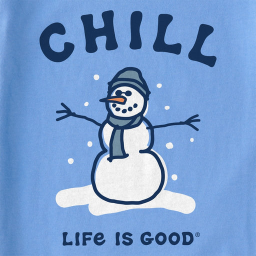 Life Is Good : Women's Chill Snowman Long Sleeve Crusher Vee - Life Is Good : Women's Chill Snowman Long Sleeve Crusher Vee