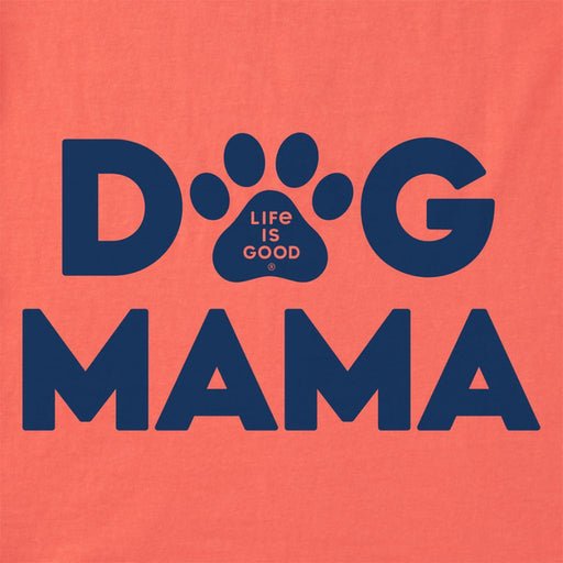 Life Is Good : Women's Dog Mama Crusher - LITE Vee in Mango Orange - Life Is Good : Women's Dog Mama Crusher - LITE Vee in Mango Orange