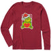 Life Is Good : Women's Grinch with Heart - Long Sleeve Crusher Tee - Life Is Good : Women's Grinch with Heart - Long Sleeve Crusher Tee