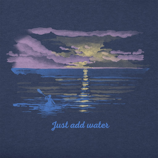 Life Is Good : Women's Just Add Water Kayak Sunset Crusher-LITE Vee in Darkest Blue - Life Is Good : Women's Just Add Water Kayak Sunset Crusher-LITE Vee in Darkest Blue