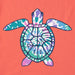 Life Is Good : Women's LIG Turtle Shell Tie Dye Short Sleeve Vee in Mango Orange - Life Is Good : Women's LIG Turtle Shell Tie Dye Short Sleeve Vee in Mango Orange