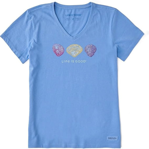 Life Is Good : Women's Luminescent Shells - Crusher T-Shirt - Life Is Good : Women's Luminescent Shells - Crusher T-Shirt