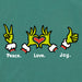 Life Is Good : Women's Peace Love Joy Grinch - Long Sleeve Crusher Vee - Life Is Good : Women's Peace Love Joy Grinch - Long Sleeve Crusher Vee