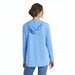 Life Is Good : Women's Woodcut Moon Stars Crusher - FLEX Hoodie Tunic in Cornflower Blue - Life Is Good : Women's Woodcut Moon Stars Crusher - FLEX Hoodie Tunic in Cornflower Blue