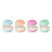  Assorted colors Four small, pastel-colored Gel Nail UV lamp s on a white background