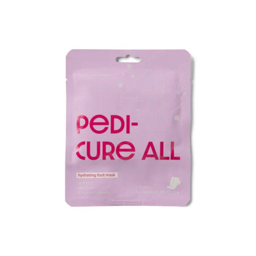 Pedi-Cure All hydrating foot mask packaging on a white background