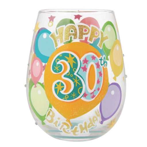 Lolita : Happy 30th Stemless Wine Glass - Lolita : Happy 30th Stemless Wine Glass