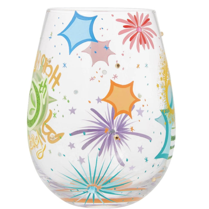 Lolita : Happy 60th Stemless Wine Glass - Lolita : Happy 60th Stemless Wine Glass