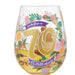 Lolita : Happy 70th Stemless Wine Glass - Lolita : Happy 70th Stemless Wine Glass