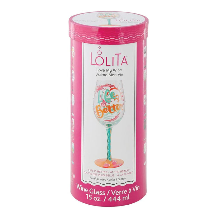 Lolita : Life At The Beach Wine Glass - Lolita : Life At The Beach Wine Glass