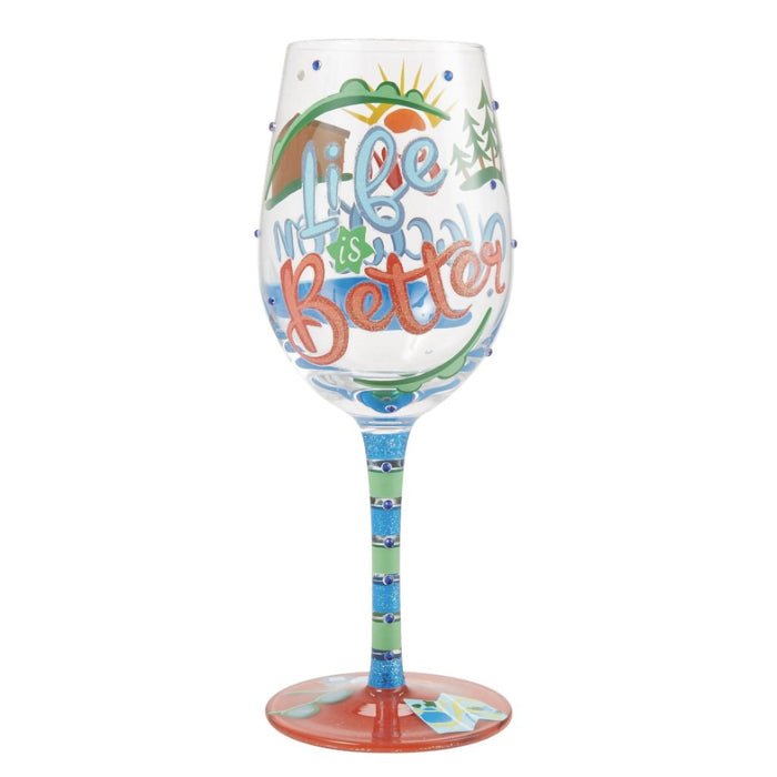 Lolita : Life on Vacation Wine Glass - Lolita : Life on Vacation Wine Glass