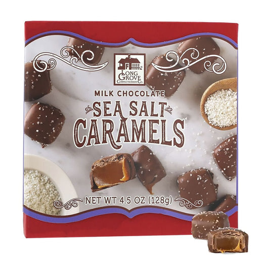 Long Grove Confectionery Company : Milk Chocolate Sea Salt Caramels - 4.5 oz. - Box - Long Grove Confectionery Company : Milk Chocolate Sea Salt Caramels - 4.5 oz. - Box