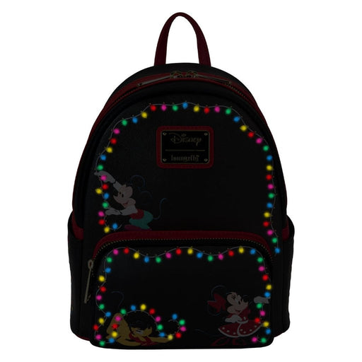 Loungefly : Disney Mickey & Friends Christmas Light Decorations Light Up Mini Backpack - Loungefly : Disney Mickey & Friends Christmas Light Decorations Light Up Mini Backpack