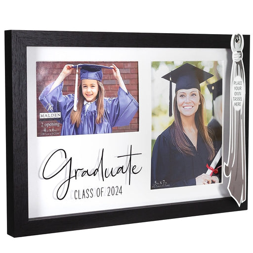 Malden : Graduate Class of 2024 Shadow Box Frame Holds 2 Photos - 4"x6" and 5"x7" - Malden : Graduate Class of 2024 Shadow Box Frame Holds 2 Photos - 4"x6" and 5"x7"