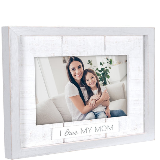 Malden : I Love My Mom Rustic Matted Picture Frame with Plaque Attachment Holds 4"x6" Photo - Malden : I Love My Mom Rustic Matted Picture Frame with Plaque Attachment Holds 4"x6" Photo