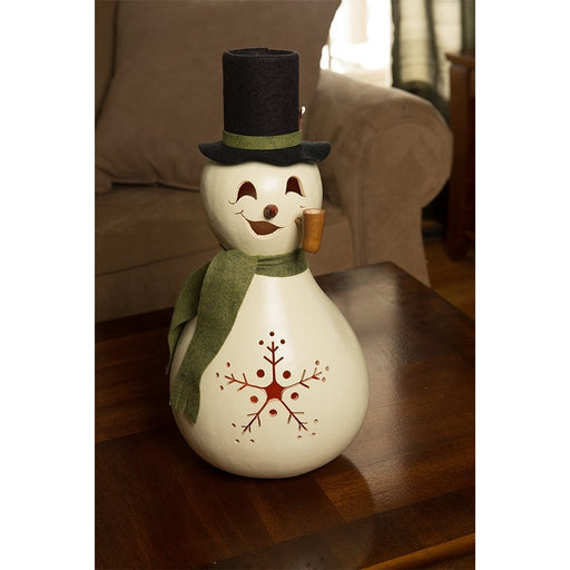 Meadowbrooke Gourds : Large Lit Snowman - Meadowbrooke Gourds : Large Lit Snowman