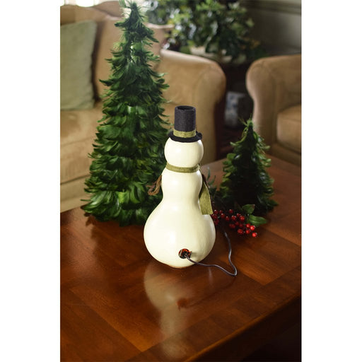 Meadowbrooke Gourds : Medium Tall Lit Snowman - Meadowbrooke Gourds : Medium Tall Lit Snowman