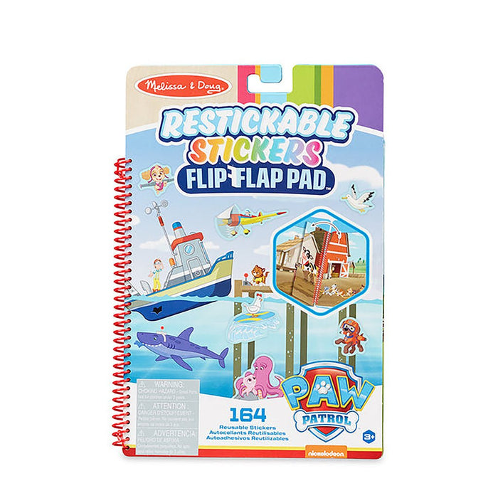 Melissa & Doug : PAW Patrol Restickable Stickers Flip - Flap Pad - Adventure Bay - Melissa & Doug : PAW Patrol Restickable Stickers Flip - Flap Pad - Adventure Bay