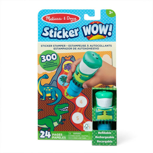Melissa & Doug : Sticker WOW!® Activity Pad & Sticker Stamper - Dinosaur - Melissa & Doug : Sticker WOW!® Activity Pad & Sticker Stamper - Dinosaur