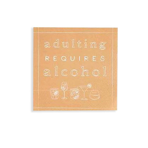 Mud Pie : Adulting Requires Alcohol - Cocktail Napkins 12ct - Mud Pie : Adulting Requires Alcohol - Cocktail Napkins 12ct