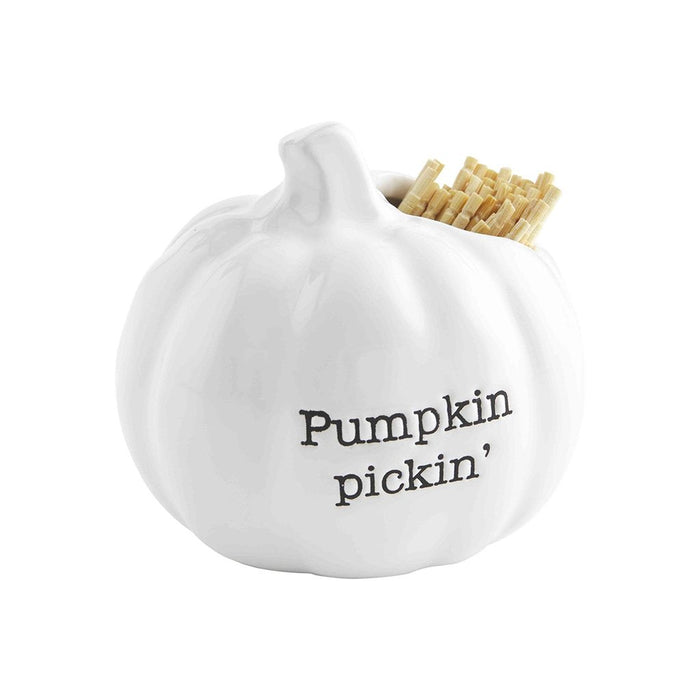 Mud Pie : Ceramic Toothpick Holder - Pumpkin Pickin - Mud Pie : Ceramic Toothpick Holder - Pumpkin Pickin