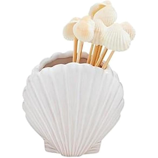 Mud Pie : Fan Sea Shell Toothpick Holder - Mud Pie : Fan Sea Shell Toothpick Holder