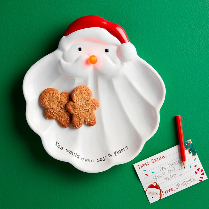 Mud Pie : Light - Up Santa Plate Set - Mud Pie : Light - Up Santa Plate Set