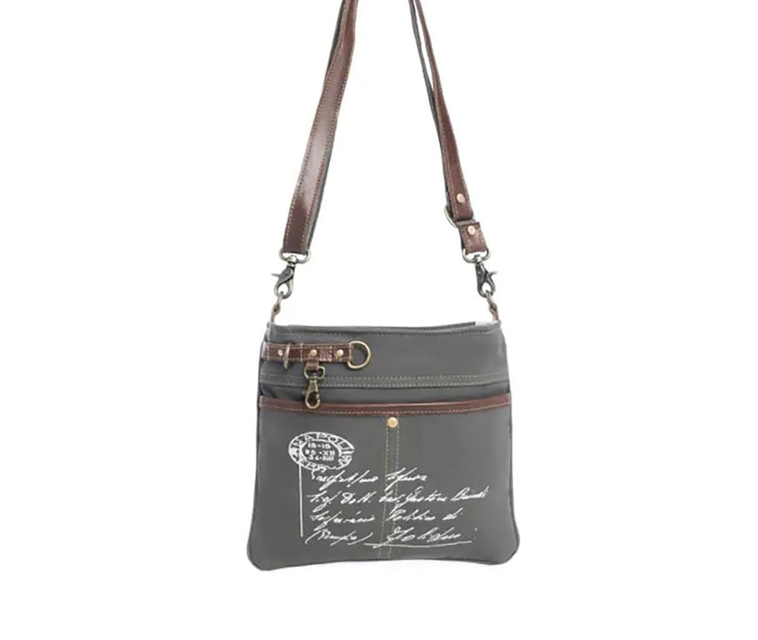 Myra Bag : Quill Pen in Hand Small Crossbody Bag - Myra Bag : Quill Pen in Hand Small Crossbody Bag