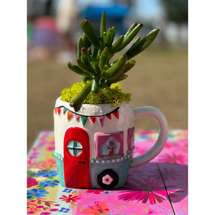 Natural Life : Folk Art Coffee Mug - Hazel The Camper - Natural Life : Folk Art Coffee Mug - Hazel The Camper