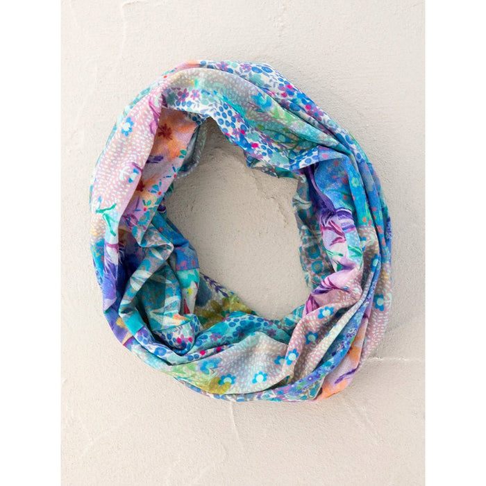 Natural Life : Full Boho Bandeau Headband - Blue Watercolor Patchwork - Natural Life : Full Boho Bandeau Headband - Blue Watercolor Patchwork