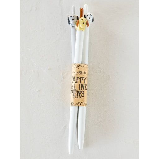 Natural Life : Happy Gel Ink Pens, Set of 3 - Dog - Natural Life : Happy Gel Ink Pens, Set of 3 - Dog