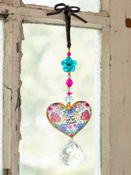 Natural Life : Sun Catcher Car Charm - You Are So Loved Heart - Natural Life : Sun Catcher Car Charm - You Are So Loved Heart