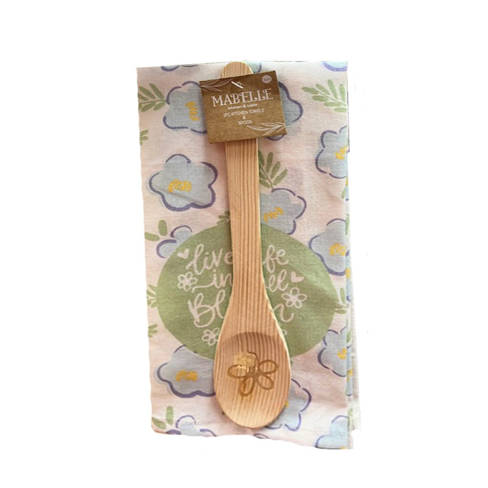 Nidico : Positive Affirmation Kitchen Towels with Wooden Spoon - Assorted no choice - Nidico : Positive Affirmation Kitchen Towels with Wooden Spoon - Assorted no choice