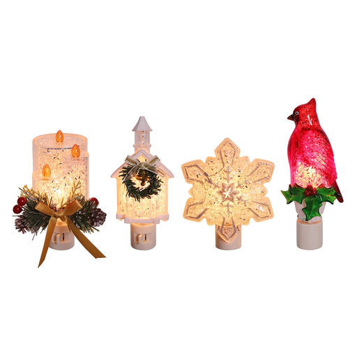 Noel Glitter Nightlight - Assorted by style - Noel Glitter Nightlight - Assorted by style